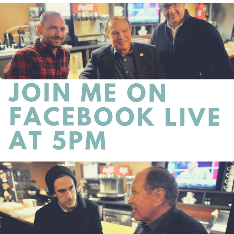 Facebook Live promotional graphic.